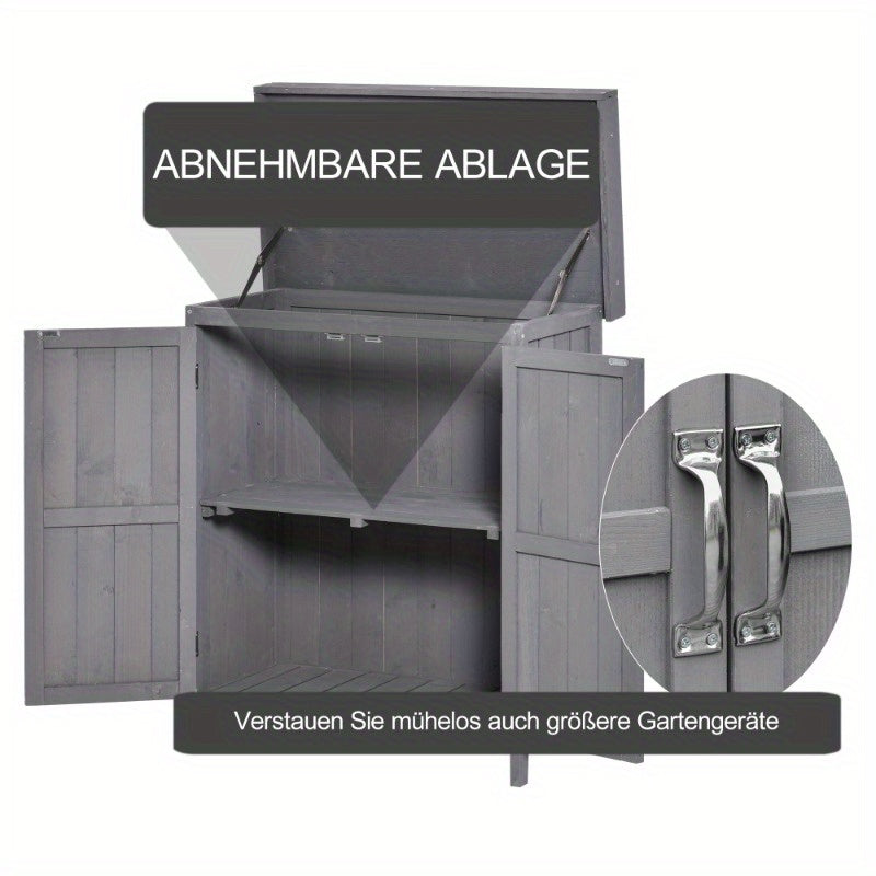 Opbergkast Tuinkast – Tuinberging – Buitenkast – Opbergbox – Tuinopslag – Weerbestendig – Met Combinatieslot – Magnesiumlegering & Ijzer – 74x43x88 cm