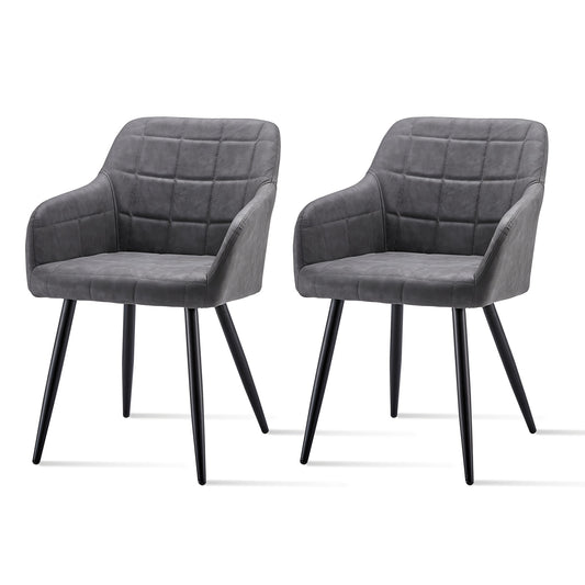 Eetkamerstoelen – Stoelen – Kuipstoelen – Armstoelen – Design Stoelen – Kunstleer Bekleding – Memory Foam Zitting – Metalen Poten
