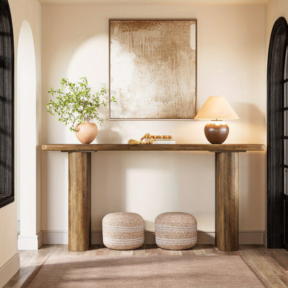 Sidetable – Wandtafel – Haltafel – Consoletafel – Dressoir – Extra Lang 160 cm – Stevig Geperst Hout – Ruimtebesparend Smal Ontwerp