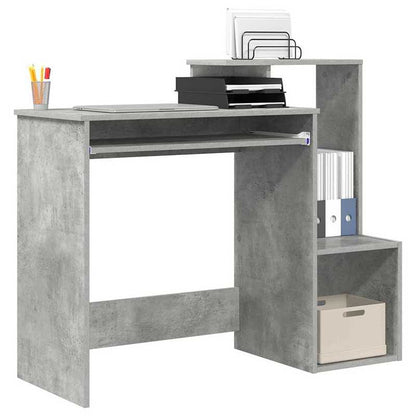 Modern Bureau – Werkplek Meubel – Schrijfdesk – Studiebureau – Thuiswerkplek – Ruim Werkblad 106x40 cm – Stevige Duurzame Constructie – Grijs