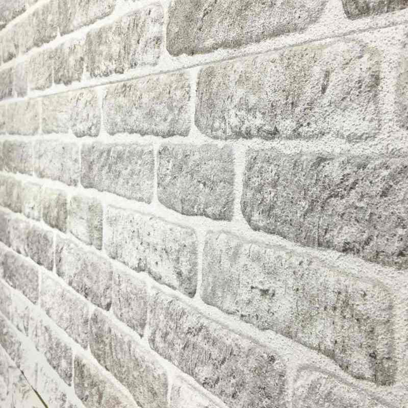 3D Wandpanelen Baksteenlook – Muurpanelen Zelfklevend – 3D Paneel EPS – Faux Brick Wanddecoratie – Lichtgrijs Baksteenpatroon – Eenvoudige Installatie – Overschilderbaar & Vochtbestendig