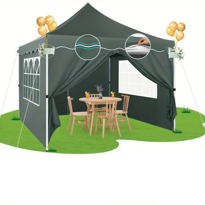 Partytent – Paviljoen – Feesttent – Tuintent – Overkapping – 3x3 Meter – Opvouwbaar Met Afneembare Zijwanden – Gepolsterd Aluminium Frame
