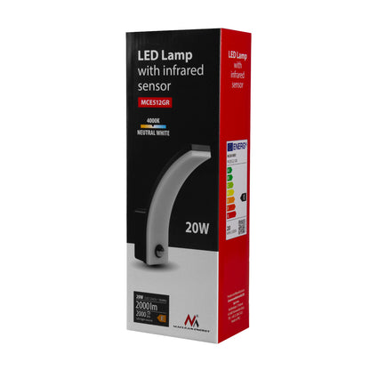 Led Lamp Bewegingssensor – Buitenlamp Bewegingsmelder – Sensorlamp LED – Veiligheidsverlichting – 20W 2000 Lumen – IP65 Waterbestendig