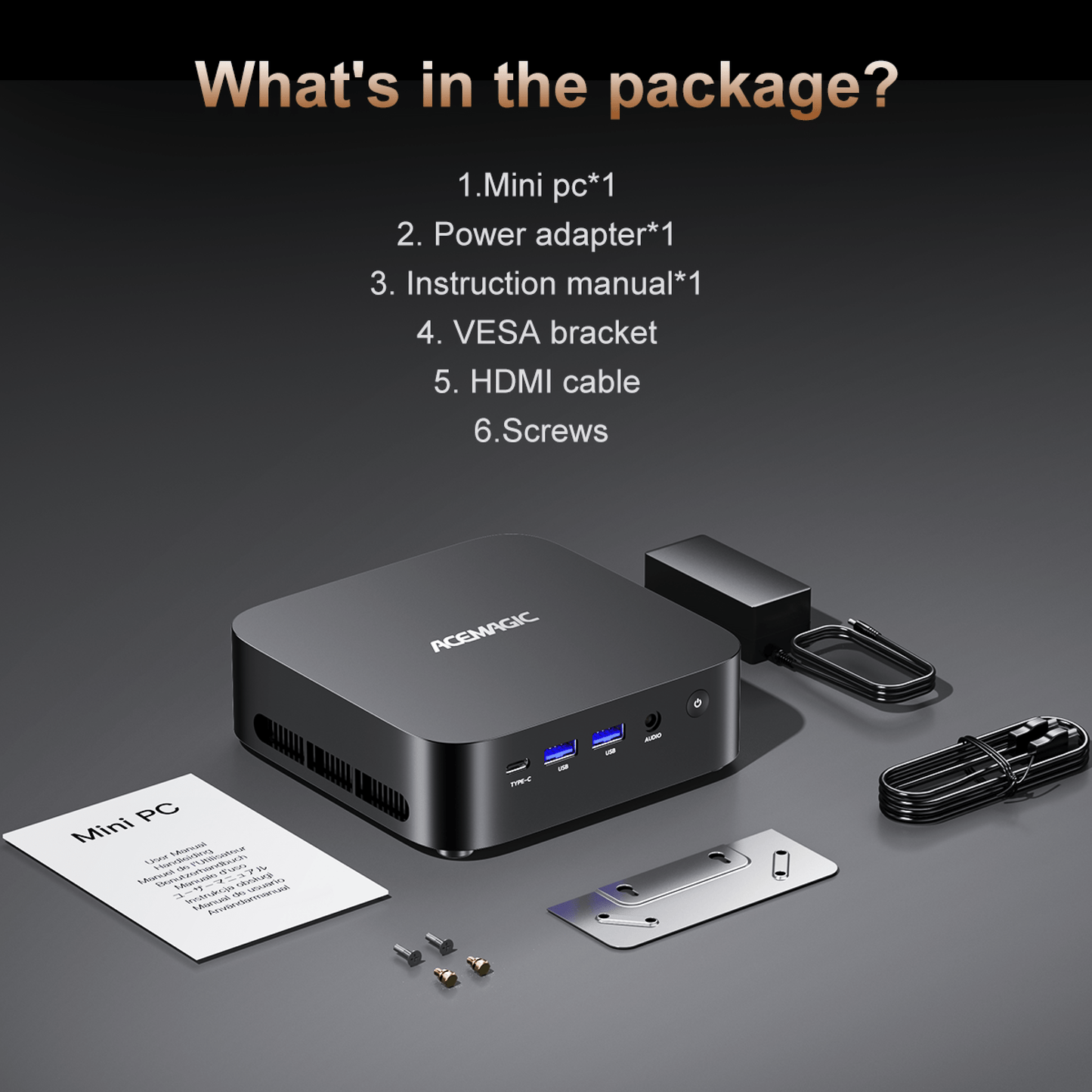 Mini PC – Mini Desktop Computer – Compact PC – Kleine Computer – Werkstation – AMD Ryzen 5 7430U – 32GB DDR4 RAM – 512GB SSD – Triple 4K Monitor Ondersteuning – Wifi 6