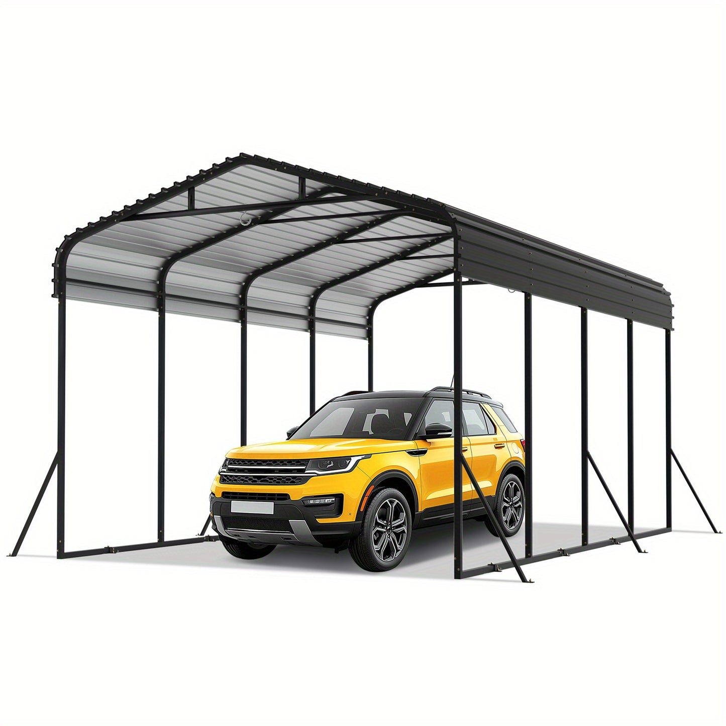 Metalen Carport – Overkapping – Garage – Voertuigschuurtje – Parkeershelter – Extra Ruim 600×370×260 cm – Stalen Frame – Weerbestendig Dak