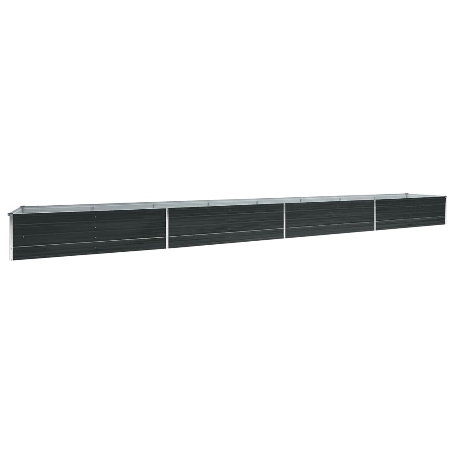 Tuinbak – Plantenbak – Bloembak – Kruidenbak – Verhoogde Bloemenbak – Gegalvaniseerd Staal – 600x80x45 cm – Duurzaam Antraciet