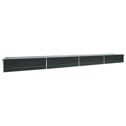 Tuinbak – Plantenbak – Bloembak – Kruidenbak – Verhoogde Bloemenbak – Gegalvaniseerd Staal – 600x80x45 cm – Duurzaam Antraciet