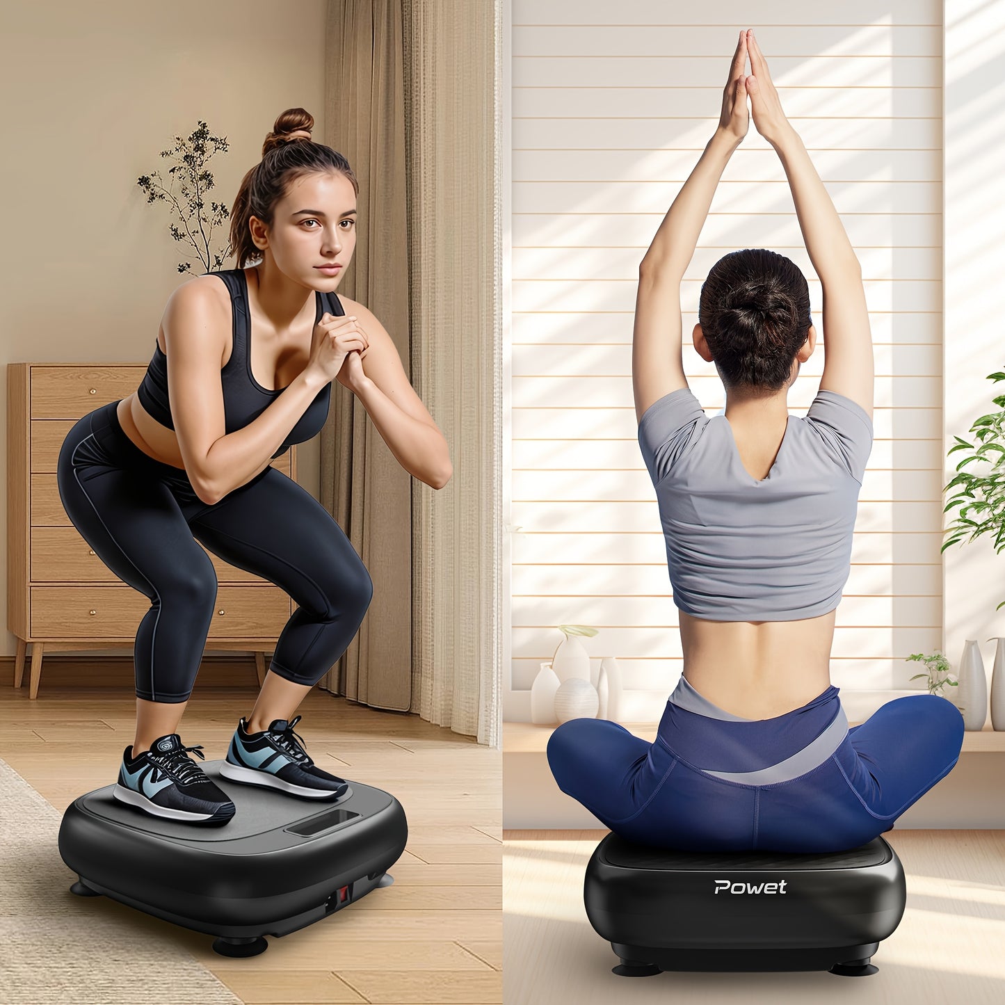 Trilplaat – Vibratieplaat – Powerplate – Vibratietrainer – Fitnessplatform – Compact Mini Formaat – Stevig IJzeren Materiaal – Draagkracht Tot 100 kg
