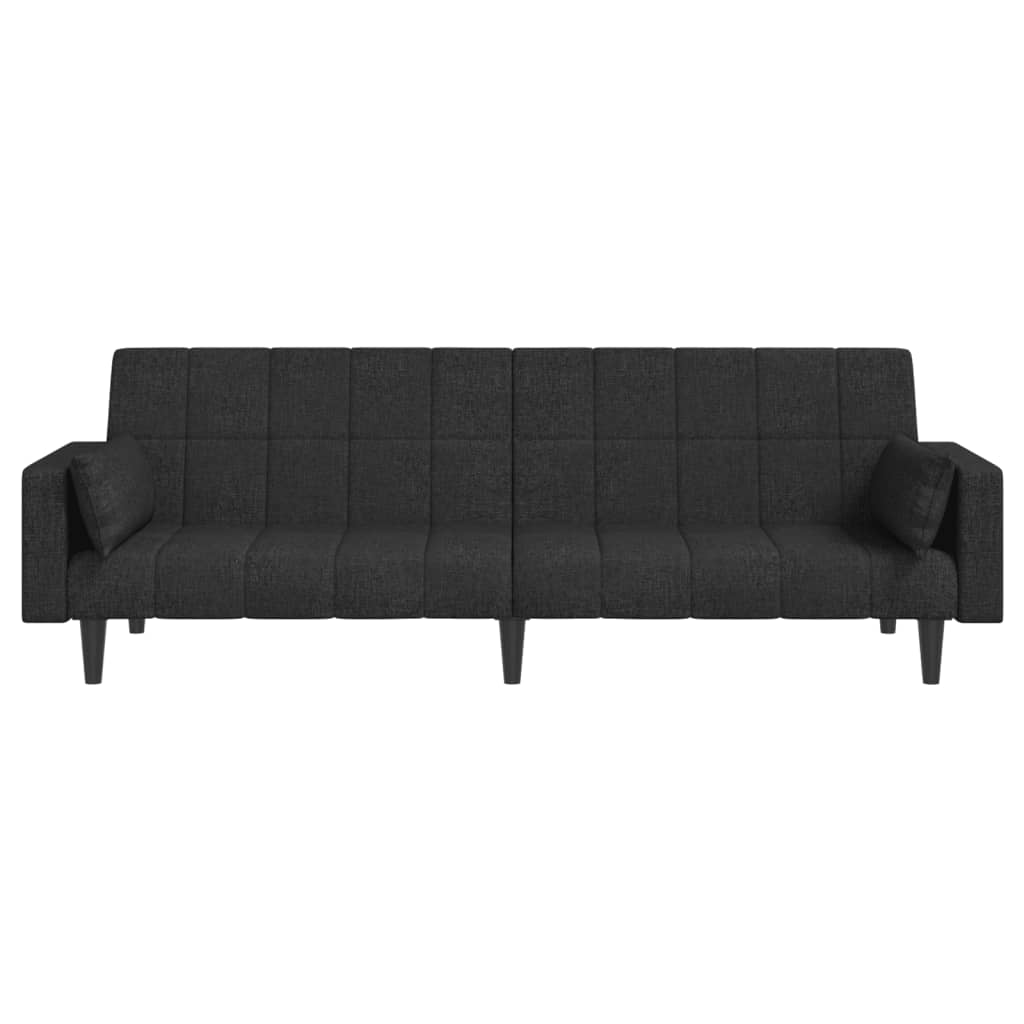 Slaapbank – Slaapstoel – Bedbank – Logeerbed – Futonbank – Crème Kleur – 2-Persoons – Met Stof Bekleding – Met Stevig Metalen Onderstel
