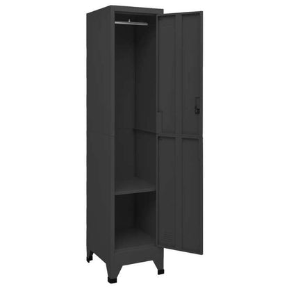Lockerkast – Lockerkastje – Opbergkast – Kantoorkast – Metalen kast – Afsluitbaar – Stabiele stalen constructie – Ruimtebesparend verticaal design
