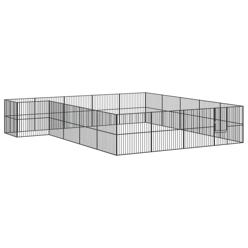 Hondenhok – Hondenren – Dierenhok – Hondenkooi – Kennel – Gegalvaniseerd Staal – 503 x 500 x 100 cm – Semi-open Ontwerp – Ruime Toegang
