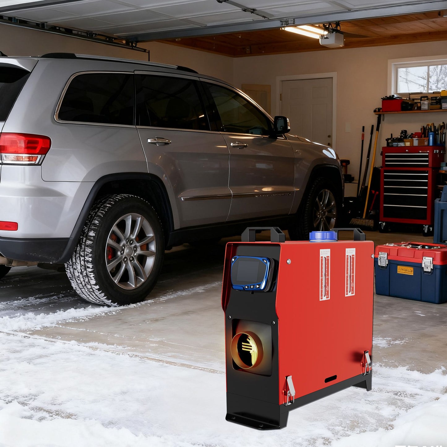 Diesel Kachel – Standkachel – Luchtverwarmer – Petroleumkachel – Diesel Verwarming – 12V 8KW – LCD Display & Afstandsbediening