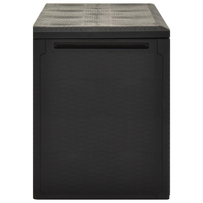 Opbergbox Tuin – Tuinkussenbox – Tuinkist – Kussenbox – Tuincontainer – 290L Inhoud – Duurzaam & Stabiel – Modern Antraciet Design – Weerbestendig