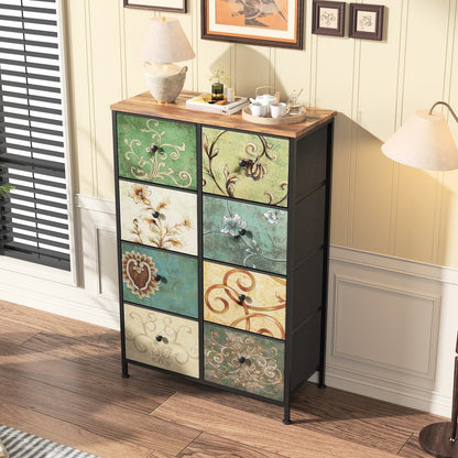 Ladekast – Ladeblok – Opbergkast – Commode – 8 Lades – Metaal Houten Frame – Verstelbare Pootjes