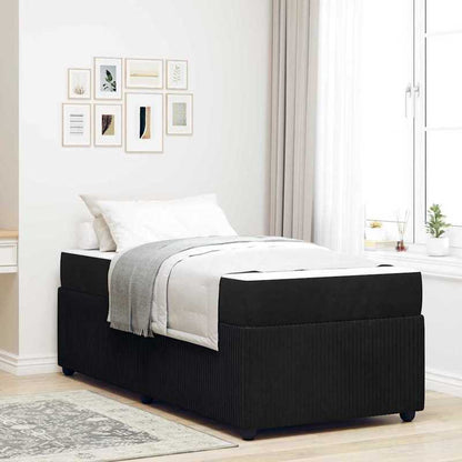 Bedframe – Bed – Bedframe Met Matras – Eenpersoonsbed – Platformbed – Zwart – Twinsize 80x200 cm – Met Matras Inclusief – Metalen Stijlvol Frame