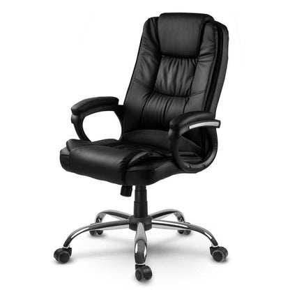 Bureaustoel – Kantoorstoel – Draaistoel – Gamestoel – Office Chair – Ergonomische Rugleuning Met Lendensteun – Dubbele Schuimvulling Voor Extra Comfort - Zwart