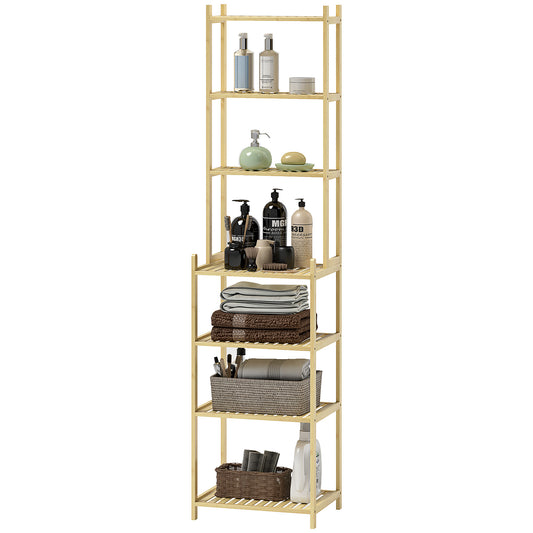 Badkamerplank – Badkamerrek – Opbergrek – Doucheplank – Bamboe Rek – Waterbestendig – 180 cm Hoog