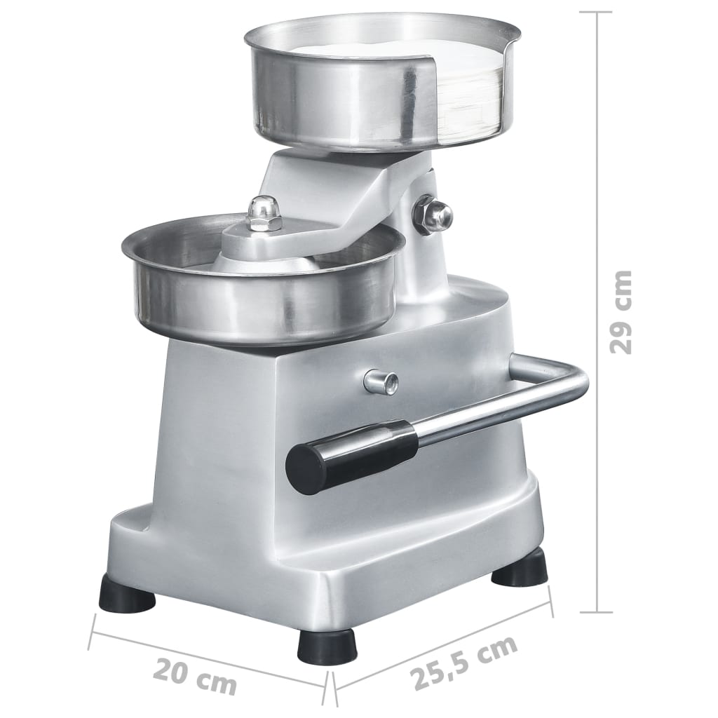 Hamburgerpers – Burgermaker – Hamburgermaker – Burgerpersmachine – Hamburgervormer – 130 mm Diameter – Aluminium Behuizing – RVS Voedselveilige Delen