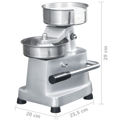 Hamburgerpers – Burgermaker – Hamburgermaker – Burgerpersmachine – Hamburgervormer – 130 mm Diameter – Aluminium Behuizing – RVS Voedselveilige Delen
