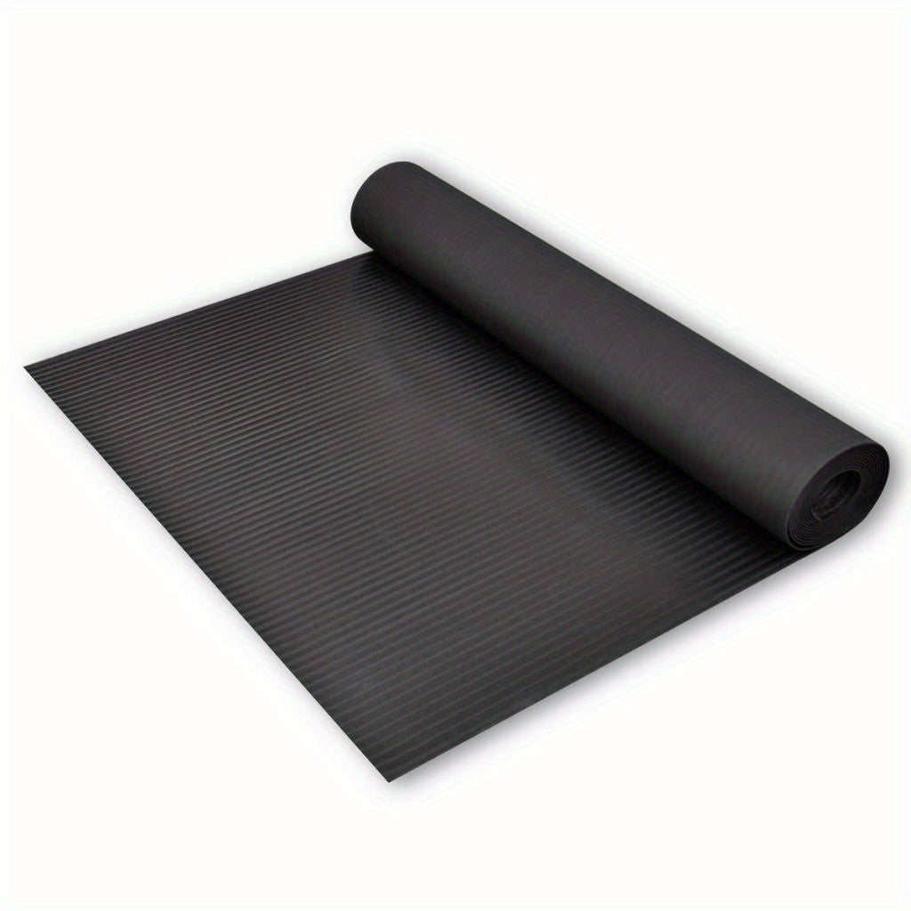 Rubberen Vloermat – Antislip Mat – Vloerkleed – Werkplaatsmat – Garagevloer – 5 x 1 Meter – Breed Geribbeld Rubber