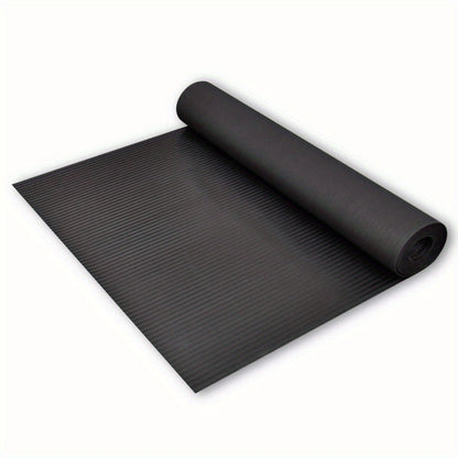 Rubberen Vloermat – Antislip Mat – Vloerkleed – Werkplaatsmat – Garagevloer – 5 x 1 Meter – Breed Geribbeld Rubber