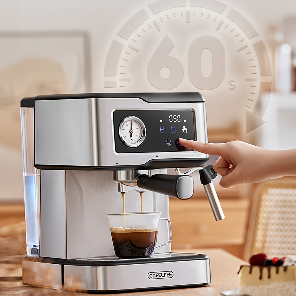 Espressomachine – Koffiezetapparaat – Cappuccinomachine – Latte Macchiatomachine – Melkopschuimer – 3-Speed Temperatuurregeling – 1,5L Afneembaar Waterreservoir