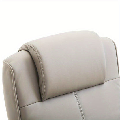 Draaifauteuil – Draaistoel – Relaxfauteuil – Loungestoel – Zithoekstoel – 360° Draaibaar – Comfortabele Ottoman – Stevig Kunststof & Houten Frame – Gemakkelijk Reinigbare Stof – Beige/Grijs