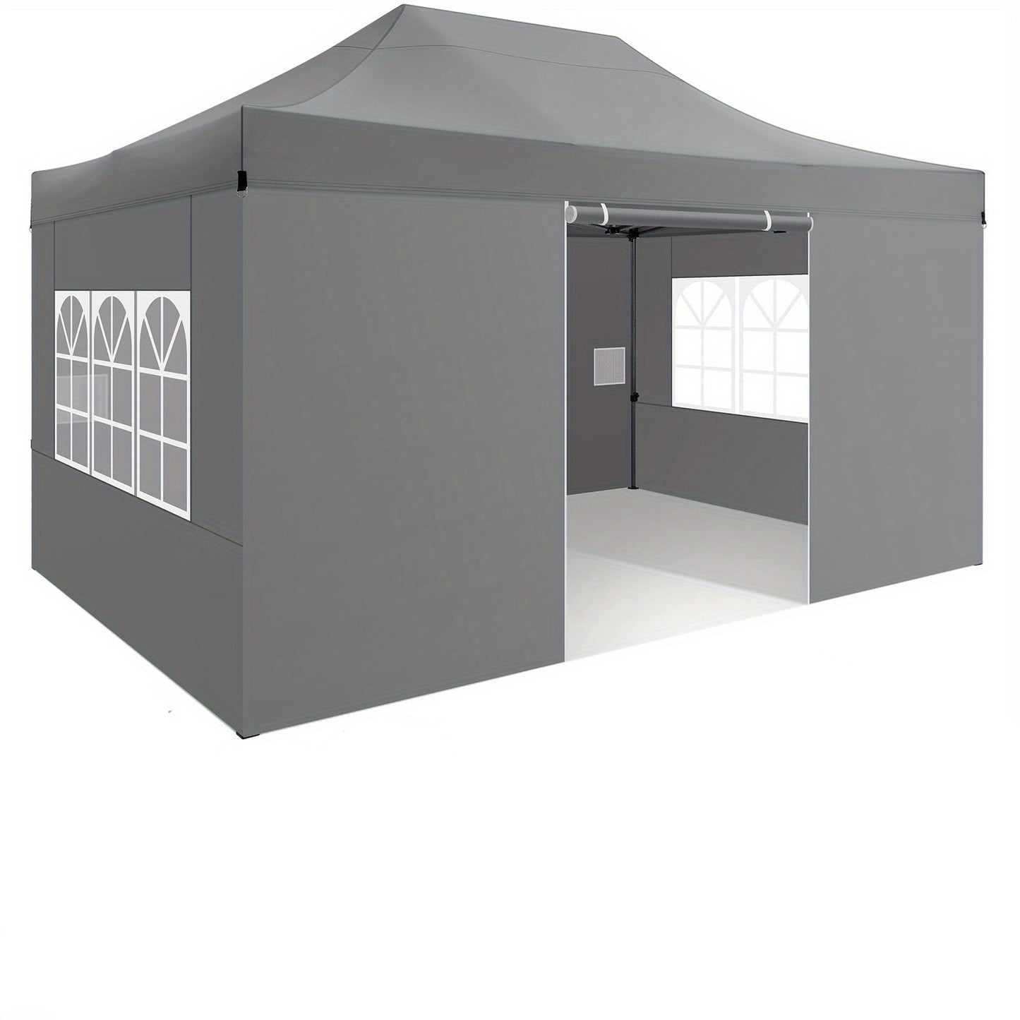 Partytent – Partytent Met Zijwanden – Markttent – Evenemententent – Campingtent – 3x4,5 Meter – Verstelbare Hoogte 2,5-4,5m – Stevig Aluminium Frame – Snel Op Te Zetten Pop-Up