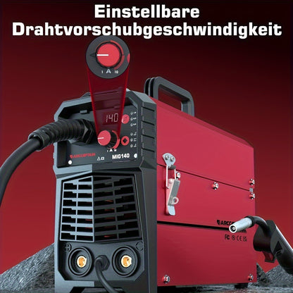 MIG 140 Lasmachine – MIG Lasmachine – Lasapparaat – Metaallasmachine – Elektrode Lasapparaat – 230V Plug & Play – Compact Lichtgewicht Design