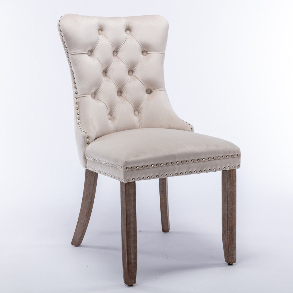 Eetkamerstoelen – Stoelen – Dining Chairs – Kuipstoelen – Zitmeubels – Set van 2 Beige – Getuft Design – Onderhoudsvriendelijke Stof