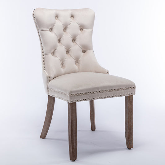 Eetkamerstoelen – Stoelen – Dining Chairs – Kuipstoelen – Zitmeubels – Set van 2 Beige – Getuft Design – Onderhoudsvriendelijke Stof