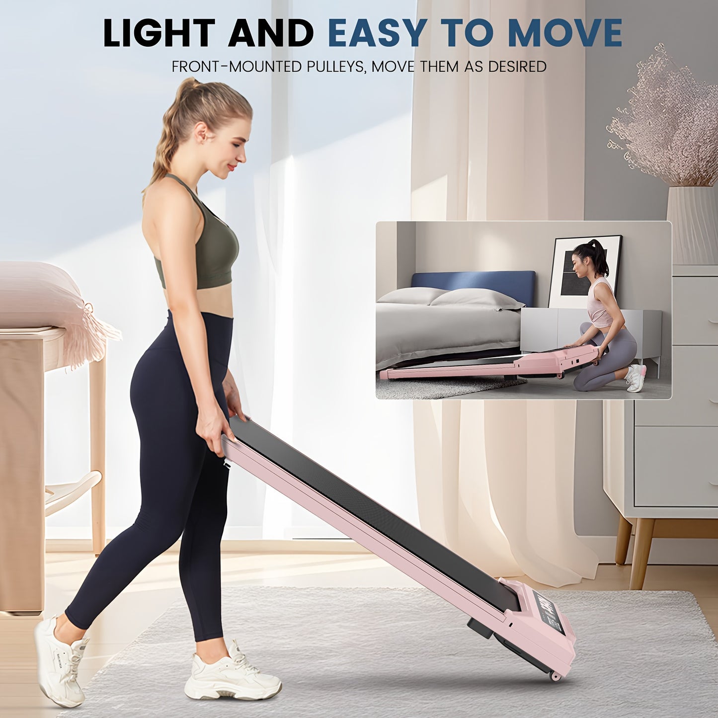 Loopband – Wandelband – Walking Pad – Wandelmachine – Treadmill – Inklapbaar – 12 Programma’s – Stil 0,6HP DC Motor – Compact Loopvlak 90x37,5 cm