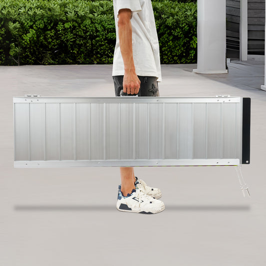 121.92cm Portable Ramp | Folding Handicap Ramp with Handle for Steps/Stairs/Scooter, Aluminum Alloy by NaMaSyo