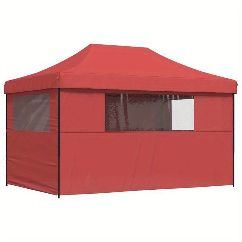 Partytent – Vuurbescherming Tent – Buitentent – Evenemententent – Bordeauxrood – Uitklapbaar – Waterafstotend Stof – Lichtgewicht Metaal Frame