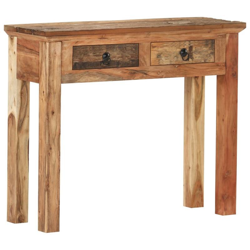 Sidetable – Consoletafel – Wandtafel – Haltafel – Bijzettafel – Acaciahout & Massief Hout – Smal Ontwerp 90,5x30x75 cm
