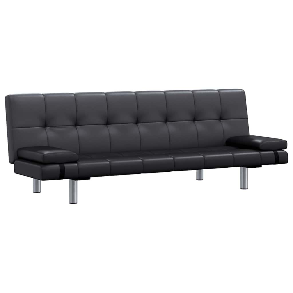Slaapbank – Bedbank – Slaapstoel – Logeerbed – Bank – Verstelbaar – Polyester Bekleding – Inclusief 2 Kussens