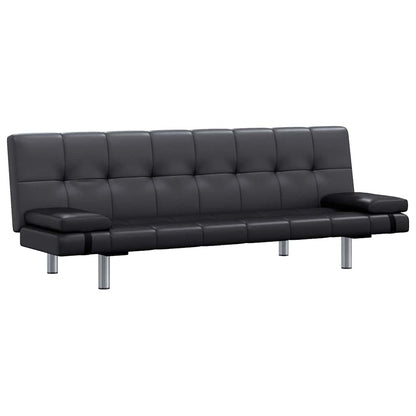 Slaapbank – Bedbank – Slaapstoel – Logeerbed – Bank – Verstelbaar – Polyester Bekleding – Inclusief 2 Kussens