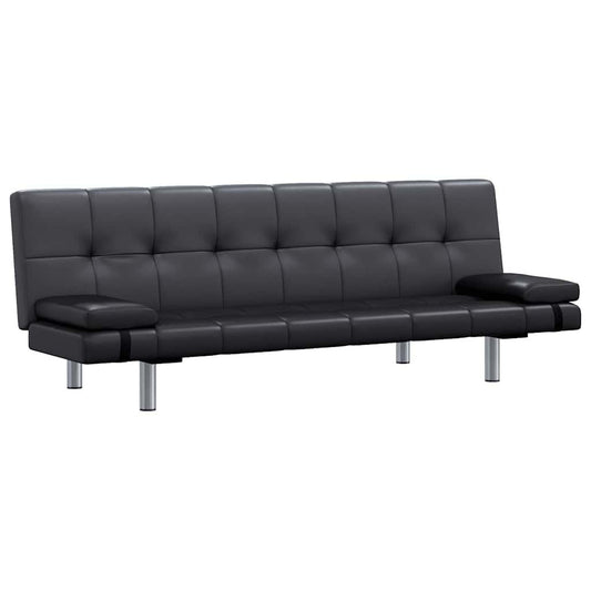 Slaapbank – Bedbank – Slaapstoel – Logeerbed – Bank – Verstelbaar – Polyester Bekleding – Inclusief 2 Kussens