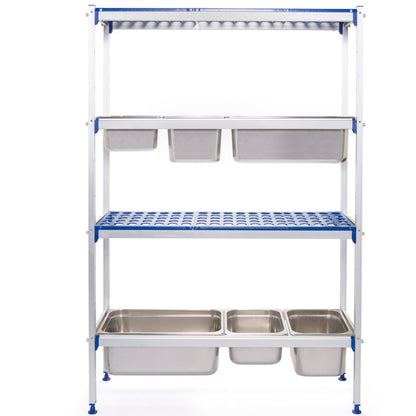 Keukenrek – Opbergrek – Keukentrolley – Keukenorganizer – Keukenkast – Aluminium Frame – 112 cm Breedte