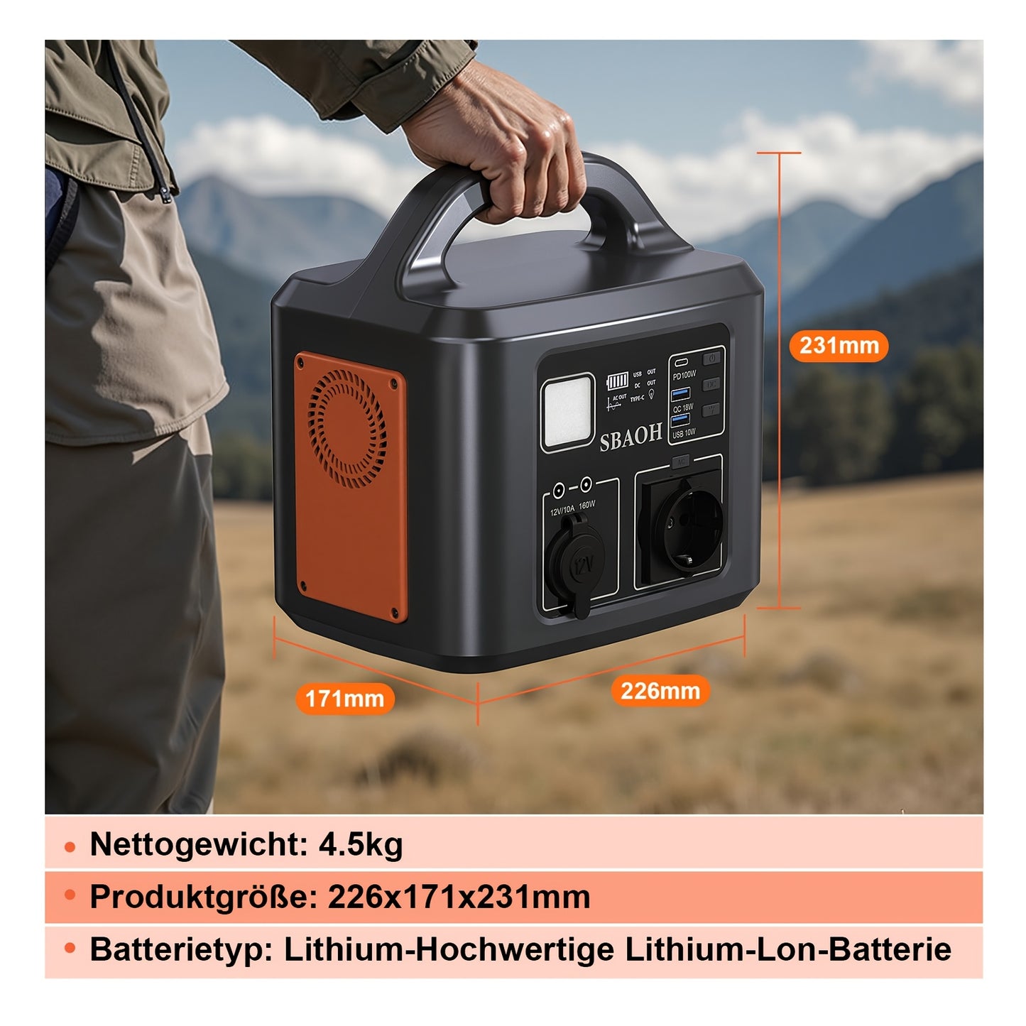 Powerbank – Power Station – Draagbare Accu – Mobiele Oplader – Externe Batterij – 600W Output – 145600mAh Hoogcapaciteit Lithiumbatterij