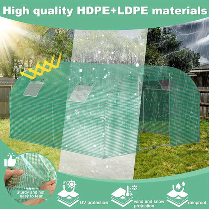 Kassenfolie – Folie Tuinkas – Plantenkas Kasfolie – Broeikasfolie – 3x6 Meter – Met Ventilatieramen – Transparant Stevig Plastic