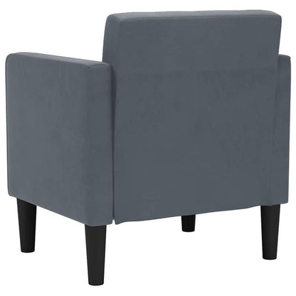 Bureaustoel – Fauteuil – Computerstoel – Kantoorstoel – Thuiswerkstoel – Donkergrijs Fluweel – Memory Foam Zitting – Stevig Hardhouten Frame