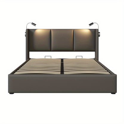 Modern Bed – Platformbed – Bedframe – Metalen Bed – Slaapkamerbed – Met Stoffen Hoofdbord – Vooraf Gemonteerd – Max. Belastbaarheid 300 kg