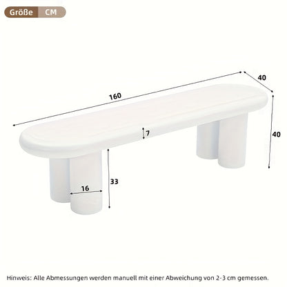 Tv Meubel – Tv Kast – Tv Stand – Tv Dressoir – Entertainment Meubel – Wit Bamboe – 160x40x40 cm – Stevig Met 4 Poten – Direct Gebruiksklaar
