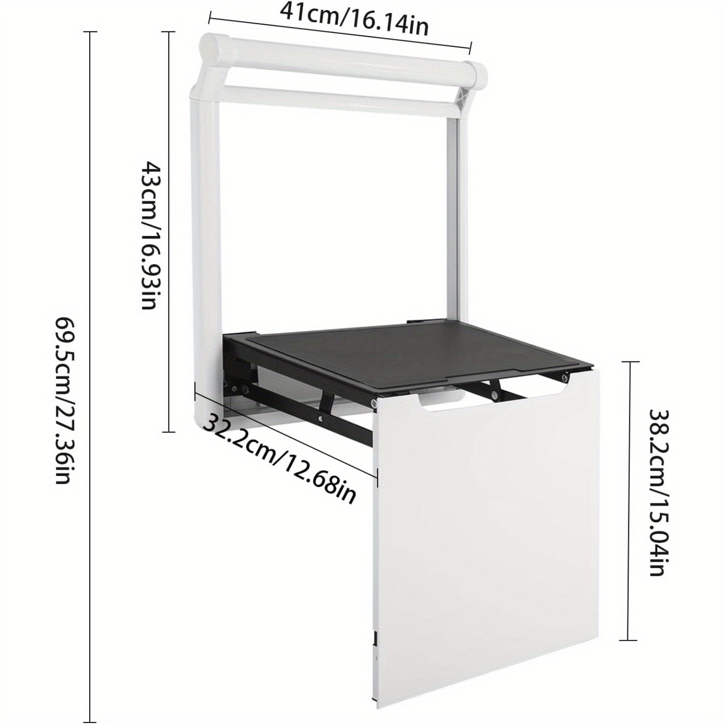 Douchekruk – Douchezitstoel – Douchestoel – Douchezitje – Badkamerkruk – Opklapbaar – Aluminium Frame & Imitatieleer – Max. Belastbaarheid 150 kg