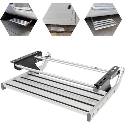Campertrap – Caravantrap – Opstapje – Instaptrap – Instapje – Aluminium – Inklapbaar – 1 Trede – Draagvermogen 150 kg