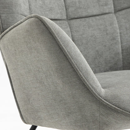 Schommelstoel – Schommelstoel Stoel Relaxstoel Rocking Chair – Grijs – Scandinavisch Design – Beukenhout Frame – Metaal – 66x84x97 cm – Comfortabele Hoogwaardige Schuimvulling