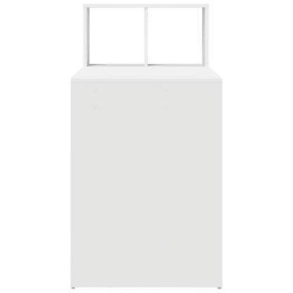 Bureau – Werkplek – Schrijftafel – Computerbureau – Studiebureau – Wit – MDF – Mid-Size – 2 Planken – Ruimtebesparend – Eenvoudige Montage