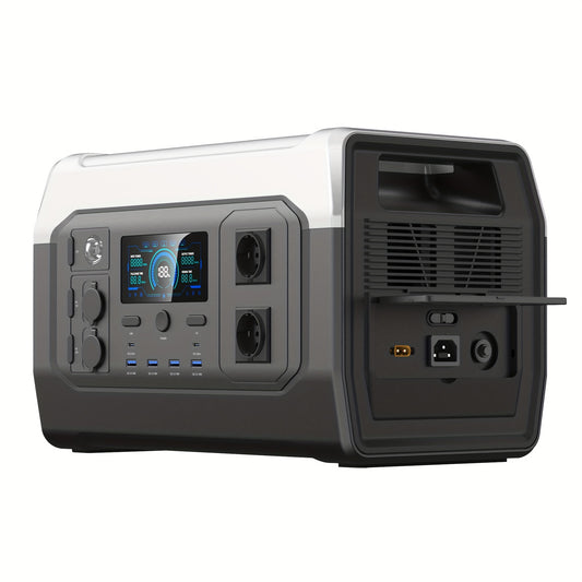 Powerstation – Draagbare Generator – Mobiele Stroomvoorziening – Noodstroom – Powerbank – 1800W Vermogen – Snelle 1-2U Oplaadtijd – Pure Sinusgolf Inverter – LiFePO4 Batterij – Compact & Duurzaam