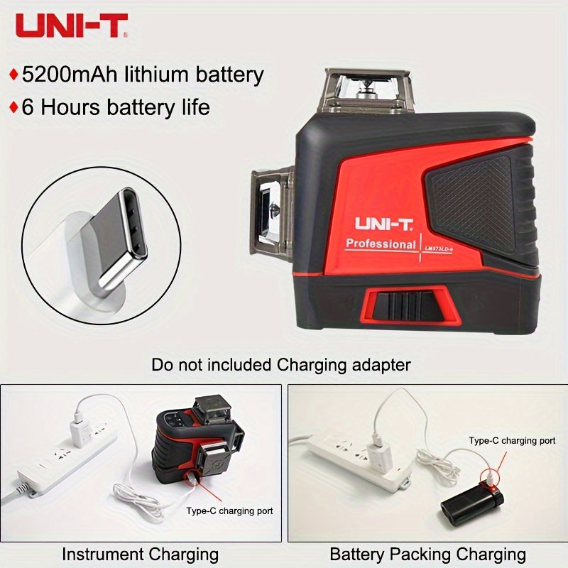 Laserwaterpas – Kruislijnlaser – Lijnlaser – Bouwlaser – Zelfnivellerend – Groene Laser 12 Lijnen – USB-C Oplaadbaar 5200mAh